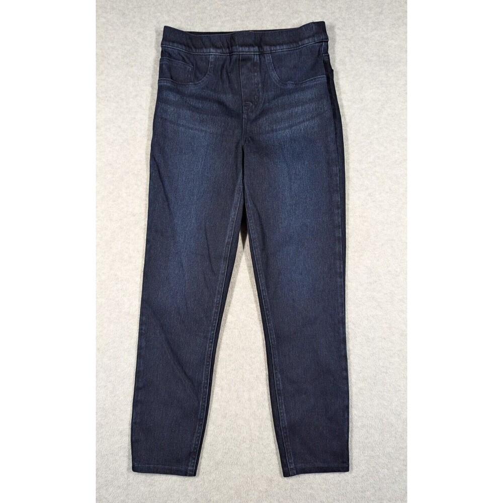 SPANX Women‎ Jeans Small Crop Skinny Jeggings Pull On Dark Wash Stretch